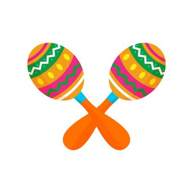 Maracas. Cinco de Mayo. vektör illüstrasyonu