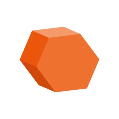 Beyaz arka planda üç boyutlu geometrik. Vektör Grafikleri