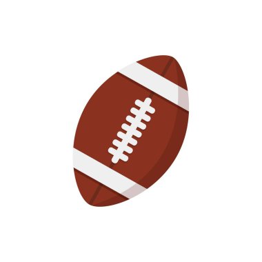 Amerikan futbol topu. Spor aletleri. Vektör grafikleri.
