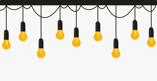 Фон с вектором вектора векторных лампочек