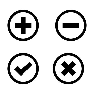 Simge kümesi, hata ve haç yapılır. Vektör