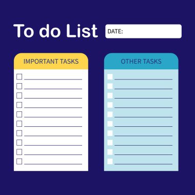 Liste koleksiyonu yapmak için modern. Vektör