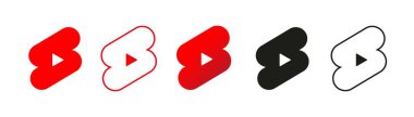 Kısa video, kısa simge seti. Logo. Vektör grafikleri