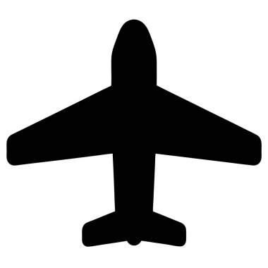 Kolay Ulaşım Çizimleri İçin Yukarıdan Gelen Bir Jet Uçağının Silueti