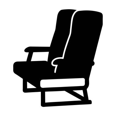 Seyahat ve ulaşım konseptini gösteren iki uçak koltuğunun silueti