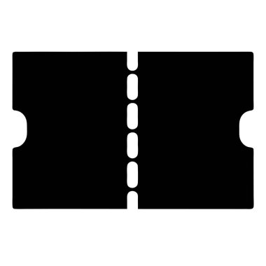 Ortasında delik olan siyah beyaz bir bilet.