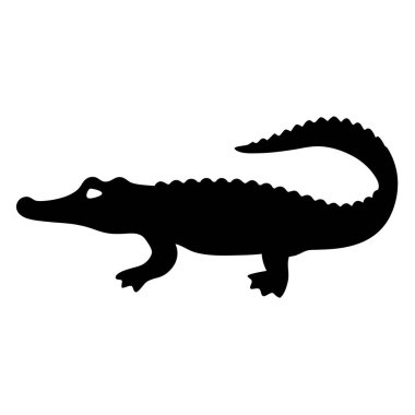 Bir Vahşi Sürüngen Silueti Bir Karanlık Timsah Işık Arkaplan Karşısında