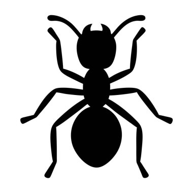 Beyaz Arkaplana Karşı Siyah Karınca Silueti, Yakın plan