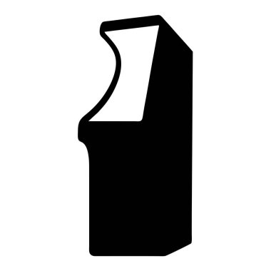 Retro Arcade Dolap Silueti, Klasik Oyun Simgesi, Nostaljik Eğlence