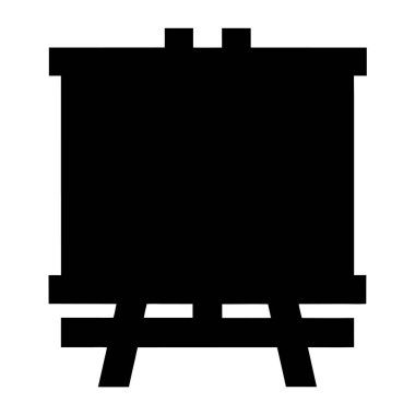 Beyaz arkaplanda siyah silueti olan karatahta ya da sunum tahtası