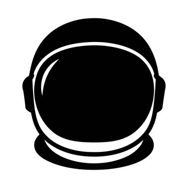 Uzay keşiflerini ve bilimsel keşifleri temsil eden bir astronot miğferinin silüeti.