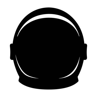 Bir astronot miğferinin silüeti, koyu bir vizörle, uzay keşiflerini temsil ediyor.