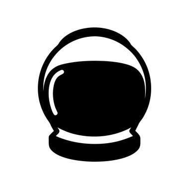 Keşif ve yeniliği temsil eden bir astronot kaskının izole grafik çizimi