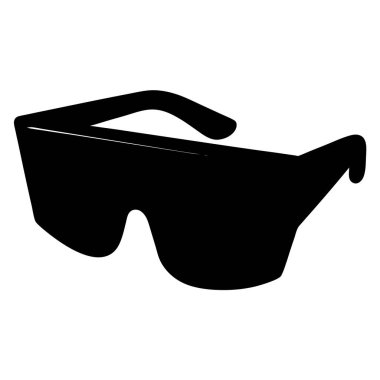 Büyük boy güneş gözlüklü siluet koyu siyah bir gölge ve tarz sağlıyor.