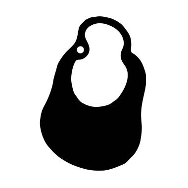 Organik formlu ve dairesel aksanlı soyut siluet şekli