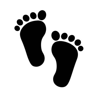 Siyah Ayak İzleri Beyaz Arkaplanda Seyahat, İlerleme ve Çocukluk Hatıralarını Sembolize Ediyor