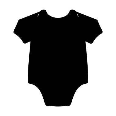 Beyaz izole bir arka planda siyah bebek tulumu.