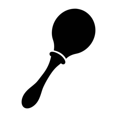 Tıbbi lavman ampulü şırıngasının basit bir silüeti.