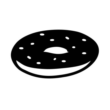 Minimalist Siyah ve Beyaz Donut Serpiştirme ve Gölge Etkisi