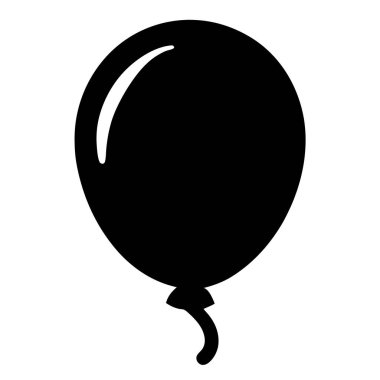 Tek Siyah Balon Silueti, Parti ya da Kutlamalar ve etkinlikler için Mükemmel