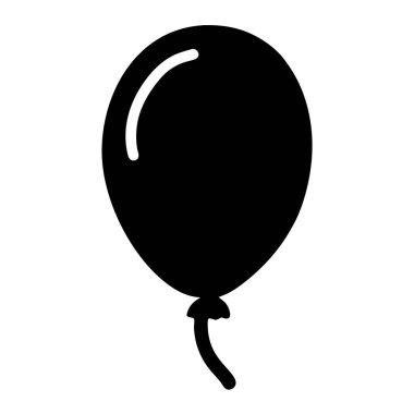 Beyaz yansıma çizgisi olan şişmiş bir balonun silüeti.