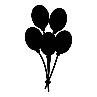 Beş Balonun Silueti Birleştirildi Şenlikleri ve Kutlamaları Temsil Ediyor