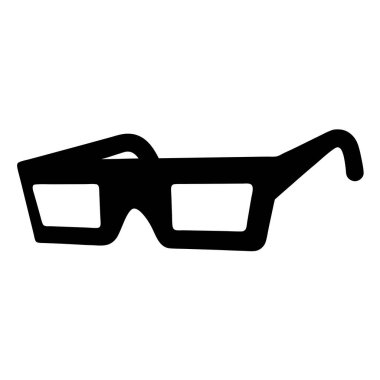 Sinema İzleme ve Eğlence Amaçlı 3B Gözlük Silueti