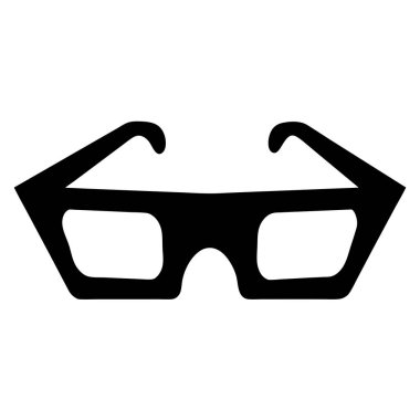 Ayırt edici Geometrik Tasarımlı Modern ve Şık Gözlük Vektör Simgesi
