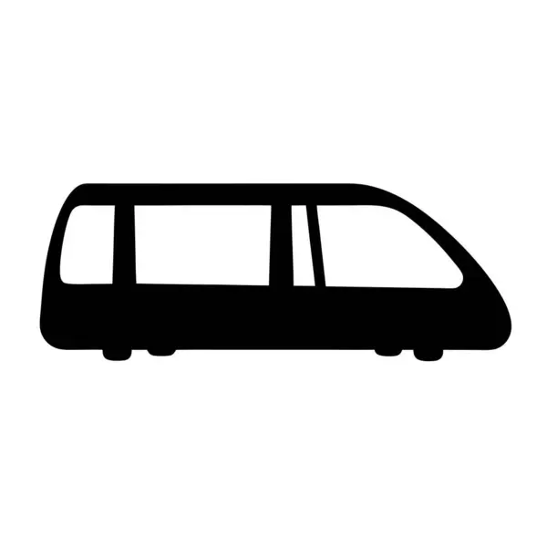 Modern bir yolcu treninin silueti, yüksek hızlı yolculuğu simgeliyor.