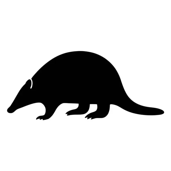 Bir Karıncayiyen 'in Silueti Vahşi Hayatı Resmediyor ve Grafik Sanatında Hayvan Temsilcisi