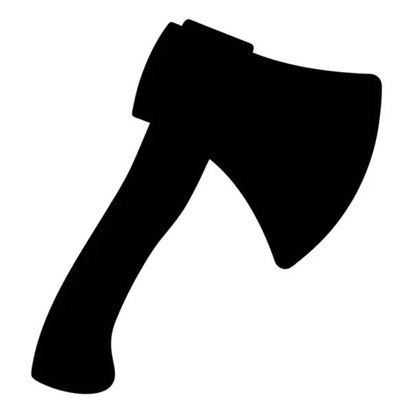 Tahta saplı basit bir Tek Bıçaklı Balta Aracının Silueti