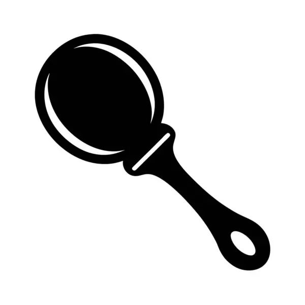 Geleneksel bir müzik enstrümanı olan Maraca 'nın siyah beyaz çizimi