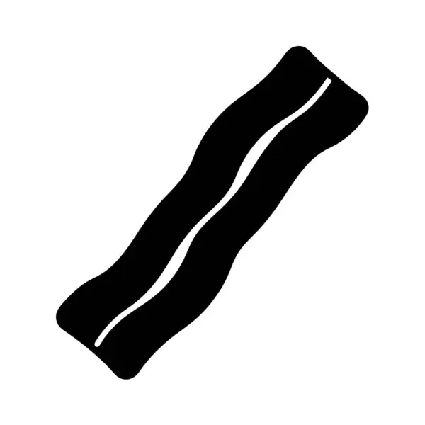 Beyaz arkaplan resimli gıda üzerine sadeleştirilmiş siyah pastırma şerit simgesi