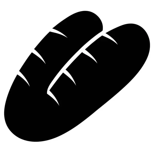 Modern bir siluet sanat tarzında iki somun taze ekmek.