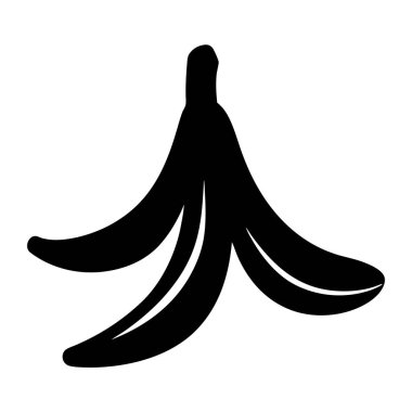 Bir muz simgesinin vektör illüstrasyonu