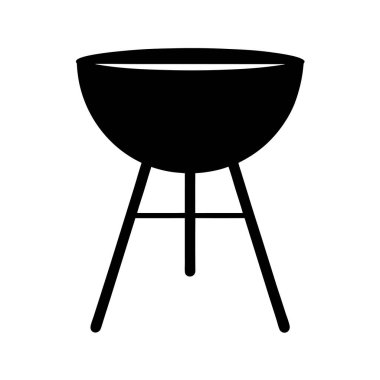 Kömür ızgarasının üç bacaklı basit izole vektör simgesi