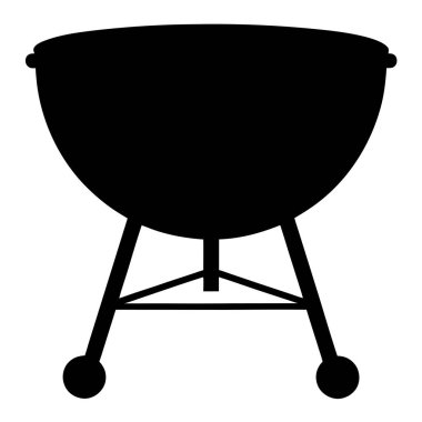 Tekerlekli mangal ızgarasının klasik yuvarlak silueti.