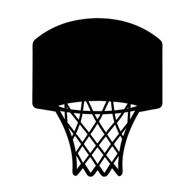 Basketbol potası ikonu. Web için basketbol net vektör simgesinin basit illüstrasyonu