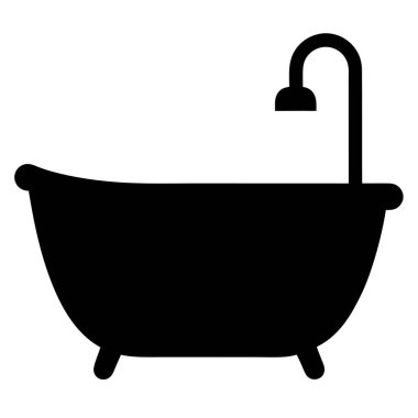 Küvet ikonu vektör illüstrasyonu