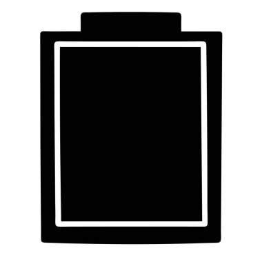 Siyah renk ile gösterilen tam yüke sahip basit minimalist pil simgesi