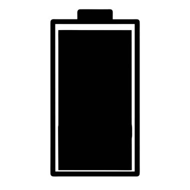 Güç ve enerji verimliliğini temsil eden tamamen yüklü bir pil simgesi