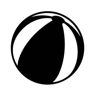 Minimalist tek renkli plaj topu illüstrasyonu yaz eğlencesini ve basit tasarımı çağrıştırıyor