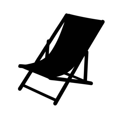 Klasik ahşap iskemle silueti, plaj rahatlığı için mükemmel.