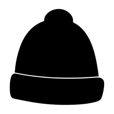 Üzerinde ponpon olan tek renkli bir kış şapkası resmi.