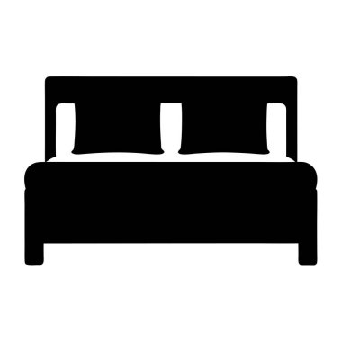 Yastıklı Yatağın Basit Siyah ve Beyaz Görüntüsü