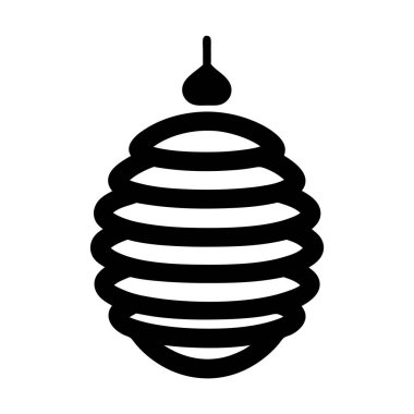 Süspansiyonlu Arı Kovanlı Nesnenin Biçimlendirilmiş Siyah ve Beyaz ResmiComment