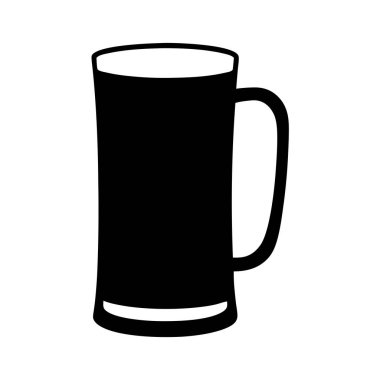 Bira bardağının saplı siyah bir silueti.