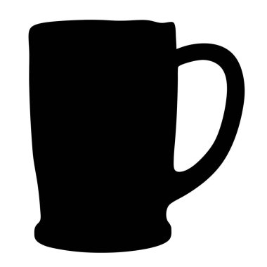 Beyaz Arkaplan Çiziminde Klasik Bira Stein 'ın Silueti