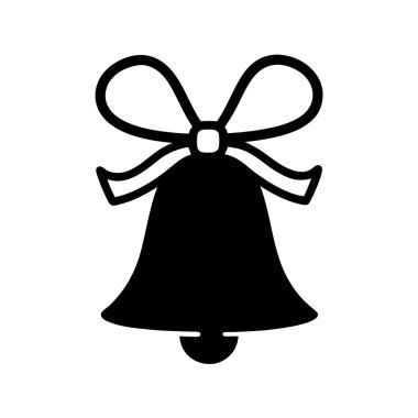 Şenlikli Siyah ve Beyaz Noel Zil Simgesi Zarif Yay Tasarımı