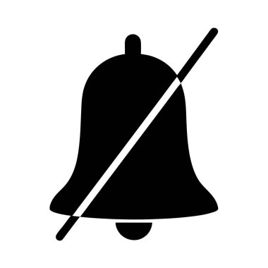 Siyah ve beyaz vektörde bildirim susturuldu ya da susturuldu